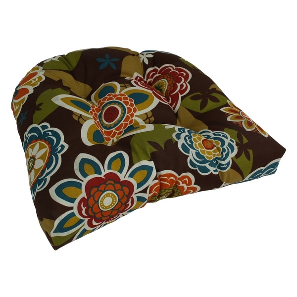 19-inch Rounded Back Tufted Indoor/Outdoor Chair Cushion