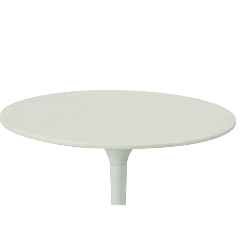 Marble Top Pedestal Dining Table with Round Base - 30" - White