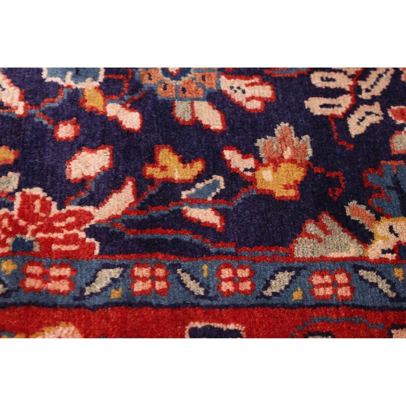ECARPETGALLERY Hand-knotted Andelz Navy Wool Rug - 3'8 x 10'6