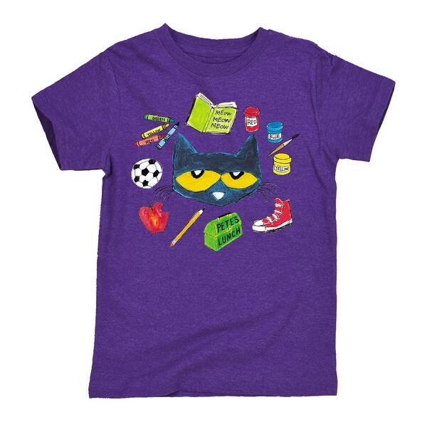 Shop Pete The Cat With School Stuff Youth Short Sleeve Tee