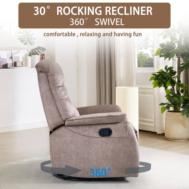 Rocking Swivel Recliner Chair for Living Room