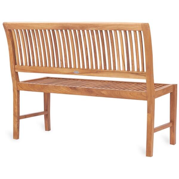 Shop Chic Teak Castle Outdoor Teak Wood Patio Garden Bench