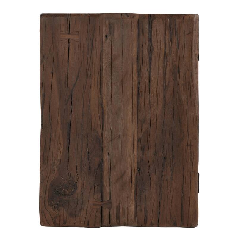 Classic Home Duarte 30" Industrial Reclaimed Solid Wood End Table