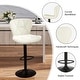 preview thumbnail 4 of 5, Set of 2 Faux Leather Adjustable Counter Height Bar Stools