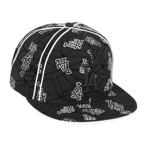Shop New Era Custom Los Angeles Dodgers Fitted Cap Black White Overstock 28173197 7 1 8