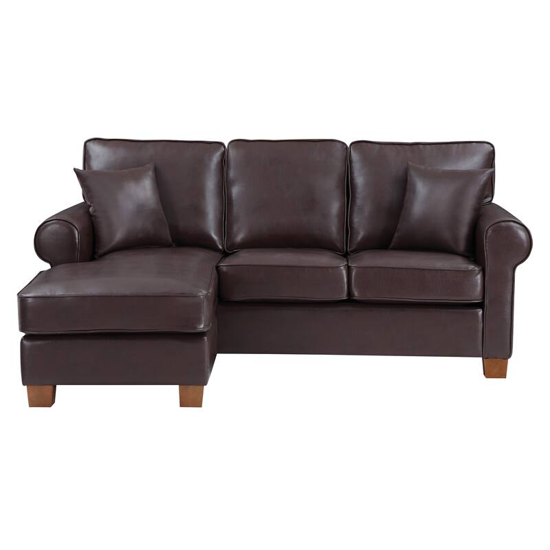 Rylee Rolled Arm Sectional with Pillows