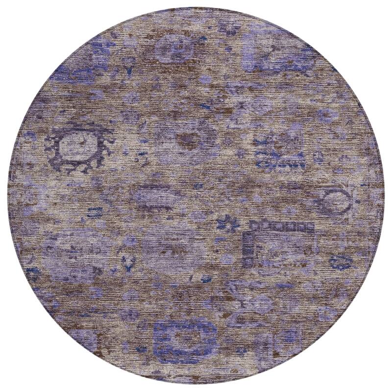 Machine Washable Indoor/ Outdoor Vintage Traditional Chantille Rug