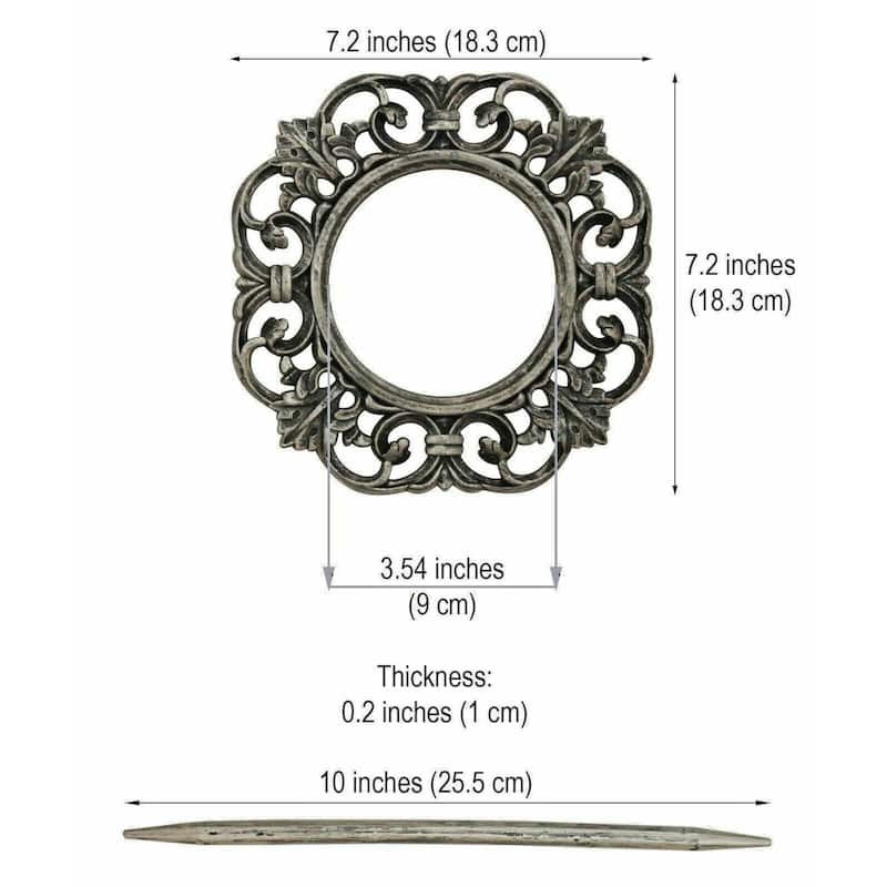 Set of 2 Round Antique Holdback Decorative Window Curtain Tiebacks