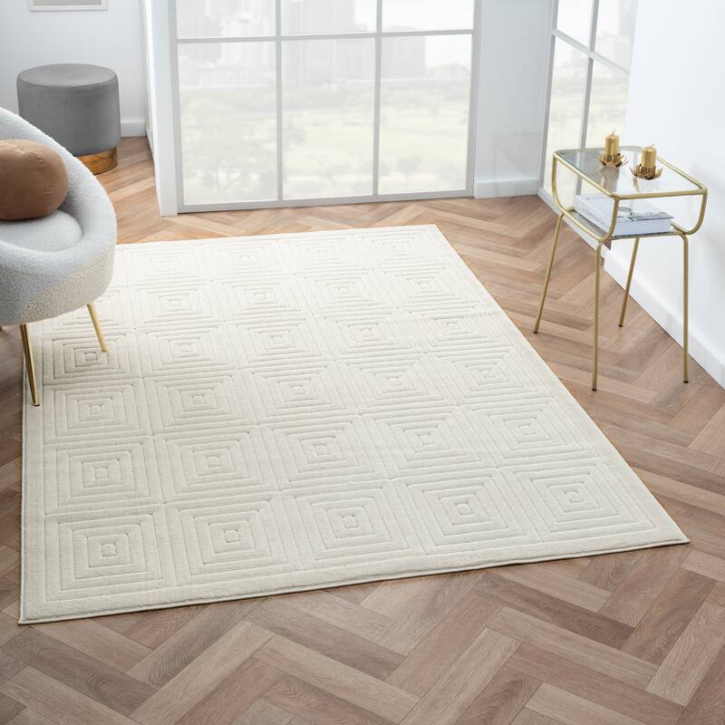 Sevita Modern Geometric Indoor/Outdoor Area Rug