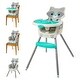 preview thumbnail 15 of 18, 4-in-1 Convertible High Chair, Fox-Theme, Space-Saving Design, Booster and Toddler Chair for Infants & Toddlers 3M-36M Multi Color