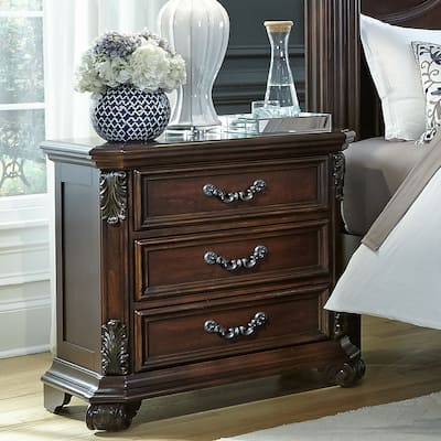 Messina Estates Cognac 3 Drawer Night Stand