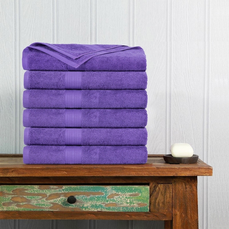 Bathroom Towels 12 Pcs 600 GSM - 100% Cotton 4 Bath Sheets, 4 Hand Towels  for Ba