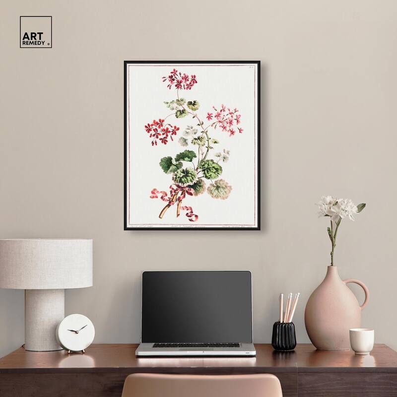 Carlet Variegated Geranium 1801 Canvas by Art Remedy