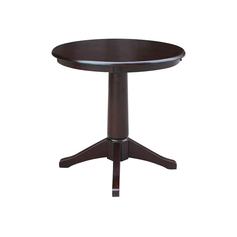 30" Round Pedestal Dining Table - Mocha