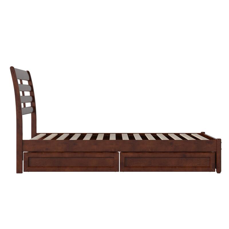 Emelie Platform Bed with Panel Footboard and Storage Drawers