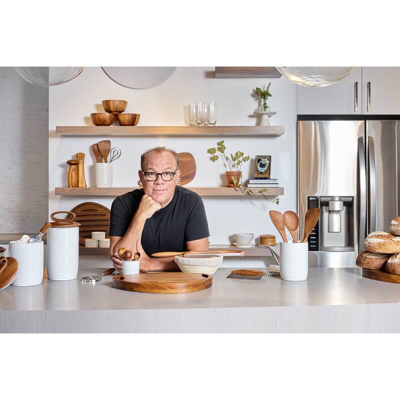 Nambe Breaking Bread Canister with Utensils