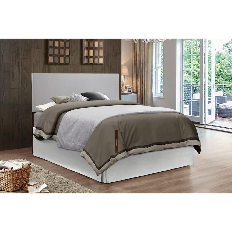 Light Grey Upholstered Headboard Full Size with Padded Design and Contemporary Clean Lines for Bedroom Style