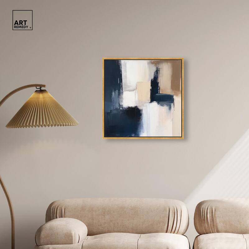Blue Mood Depth I Canvas by Art Remedy