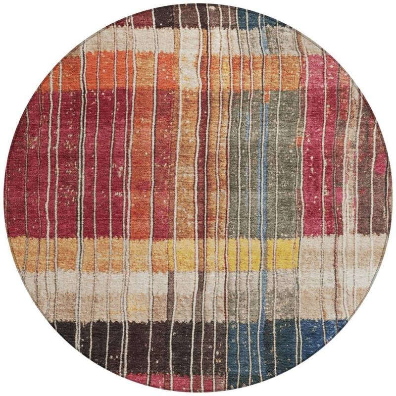 HomeRoots Striped Transitional Rectangle Outdoor Rug