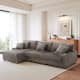 118.4"W Plush Modular Sectional Sofa with Pillows