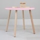 preview thumbnail 4 of 56, Taylor & Olive Poppy Kids Table 23.5 inch Diameter - Maple Finish - Pink