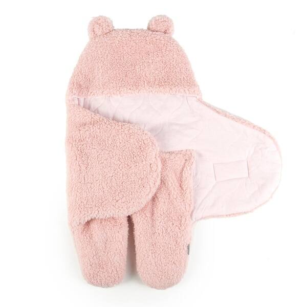 slide 1 of 1, Tadpoles Plush Sherpa Swaddle Wrap - Blush, Super Soft 0-12M Baby Wrap, Microfiber for Stroller, Crib or Car Seat