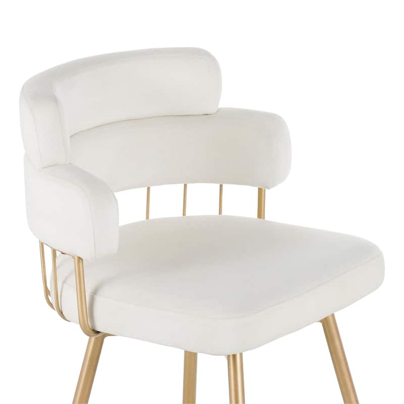 Upholstered Swivel Counter Height Bar Stools Dining Chairs Set of 2