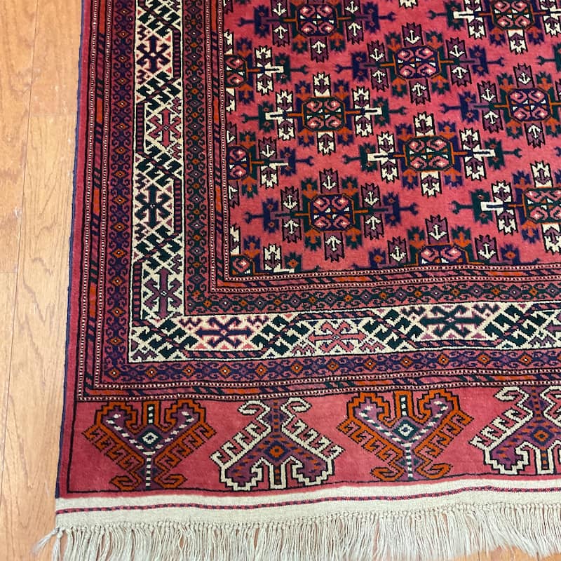 HERAT ORIENTAL Handmade Turkoman Wool Rug - 3'7" x 6'1"