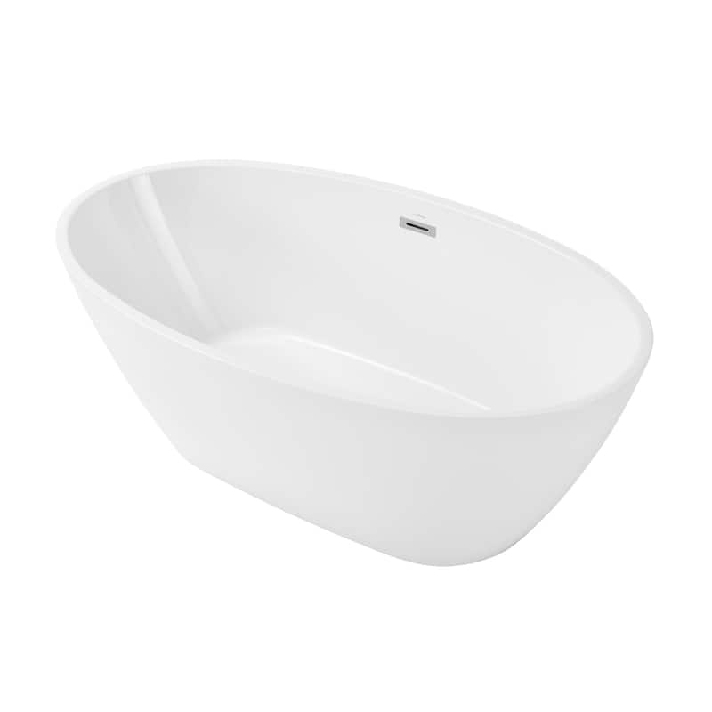 Capri 60" Freestanding Bathtub - 32x60 Center - 32x60 Center - White