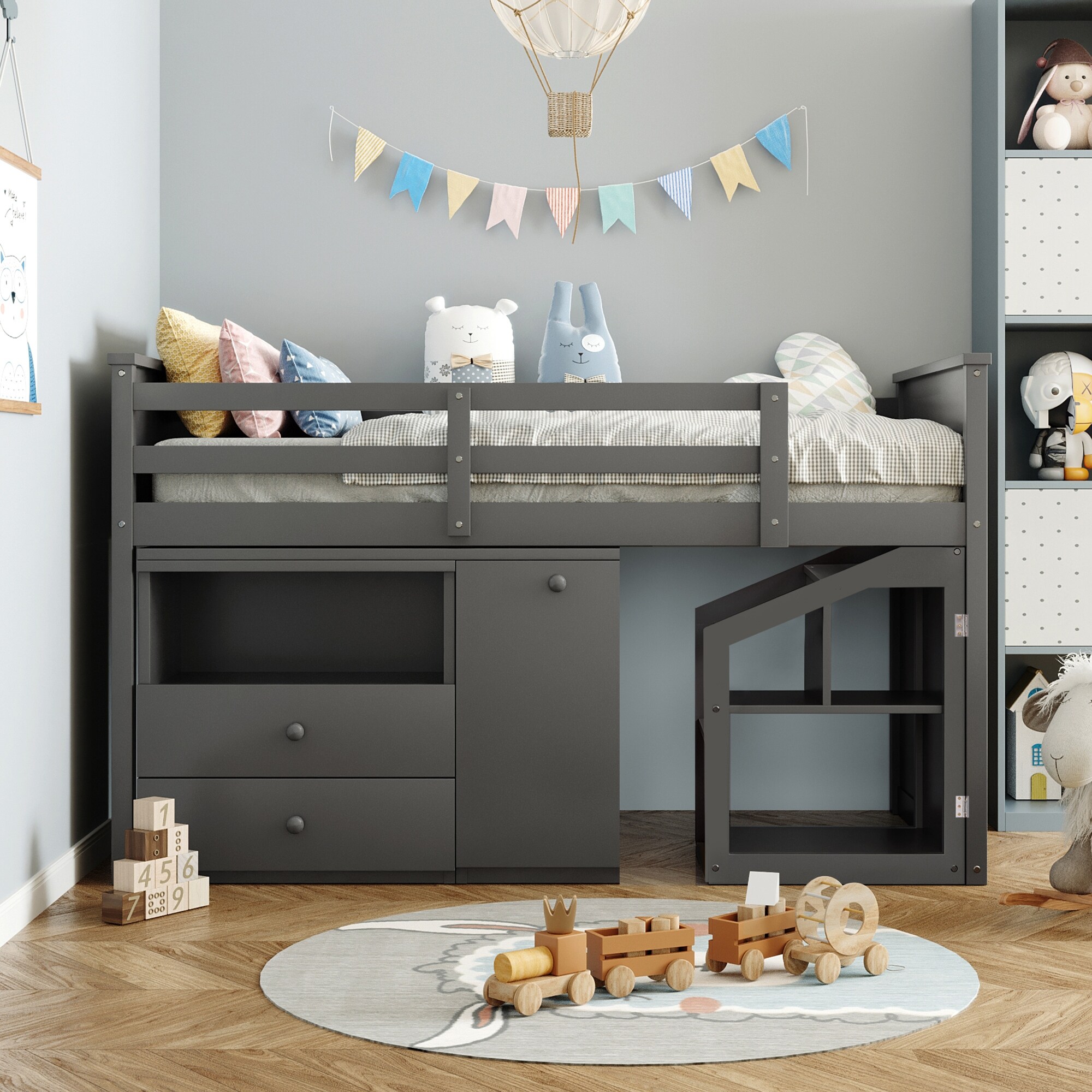 Low twin bed with storage new arrivals