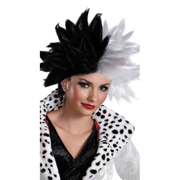 Shop Cruella Devil Wig, Black And White Wig - BLACK/WHITE ...