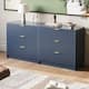 3 Drawer Fluted Dresser, 32 Inch Wide Nightstand with Large Drawer End Table for Bedroom