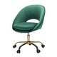 preview thumbnail 64 of 79, Ramona Modern Velvet Height Adjustable 360 Swivel Task Chair with Metal Base by HULALA HOME