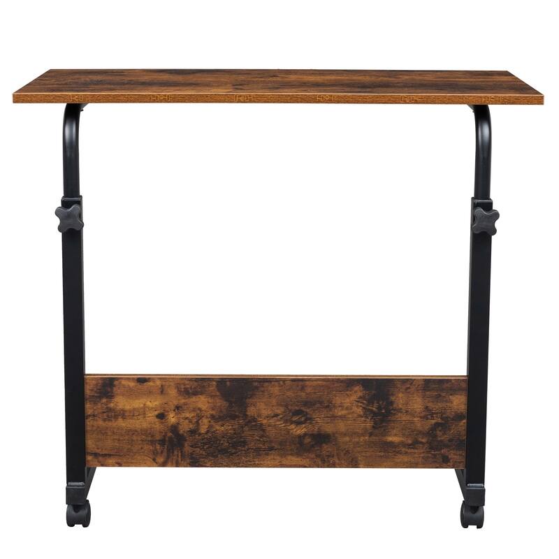 Rolling & Height adjustable Side Table,Modern End Table