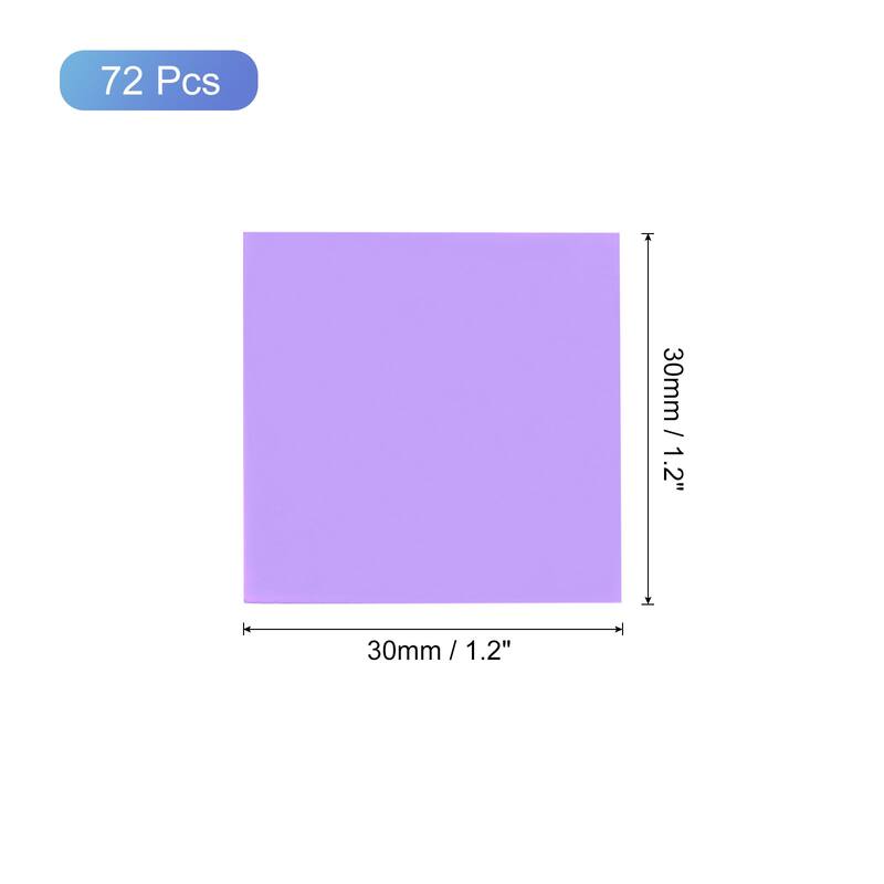 72Pcs Mosaic Mirror Tiles, Self-Adhesive Glass Stickers - Purple - 30x30mm