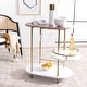 preview thumbnail 45 of 55, SAFAVIEH Iva 17.7-Inch Swivel 3-Tier Metal Bar Cart - 29.53" W x 17.72" L x 32.76" H
