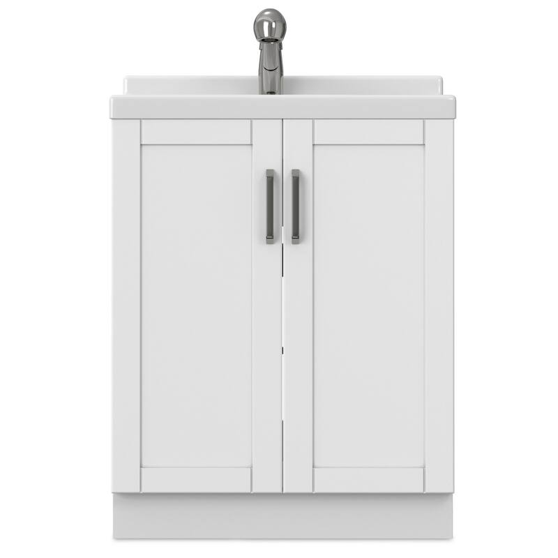 WYNDENHALL Lindor Transitional Laundry Cabinet with Faucet and Sink