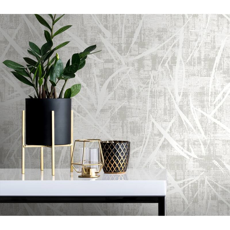 Seabrook Designs Luneth Abstract Non-Woven Unpasted Wallpaper