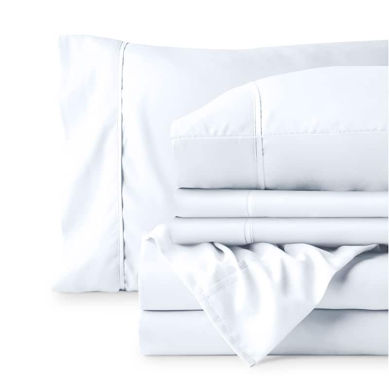 Bare Home Microfiber Deep Pocket Sheet Set w/ 2 Extra Pillowcases