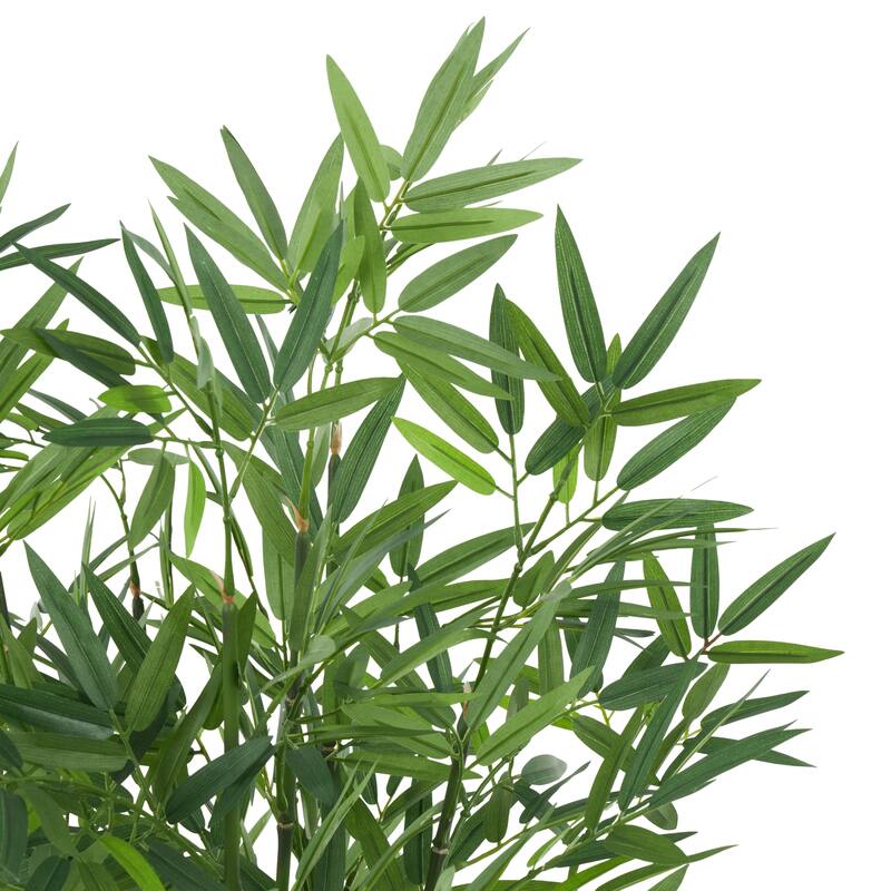 Faux Foliage Artificial Tree with Realistic Leaves and Brown Seagrass Pot - Green - Roche River Decor - 27"W x 27"L x 40"H