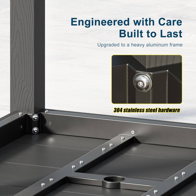 HIPS Outdoor Dining Set, Ergonomic Patio Chairs and Table(Set of 5)