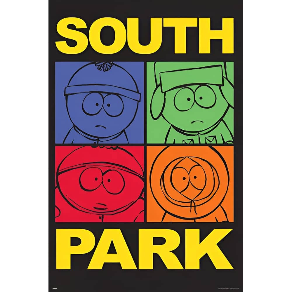 South Park - Color Quad Art Poster - 24 x 36 Inch