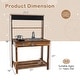 preview thumbnail 3 of 8, Gymax Kids Mud Kitchen Play Kitchen w/ Blackboard Stoves Removable