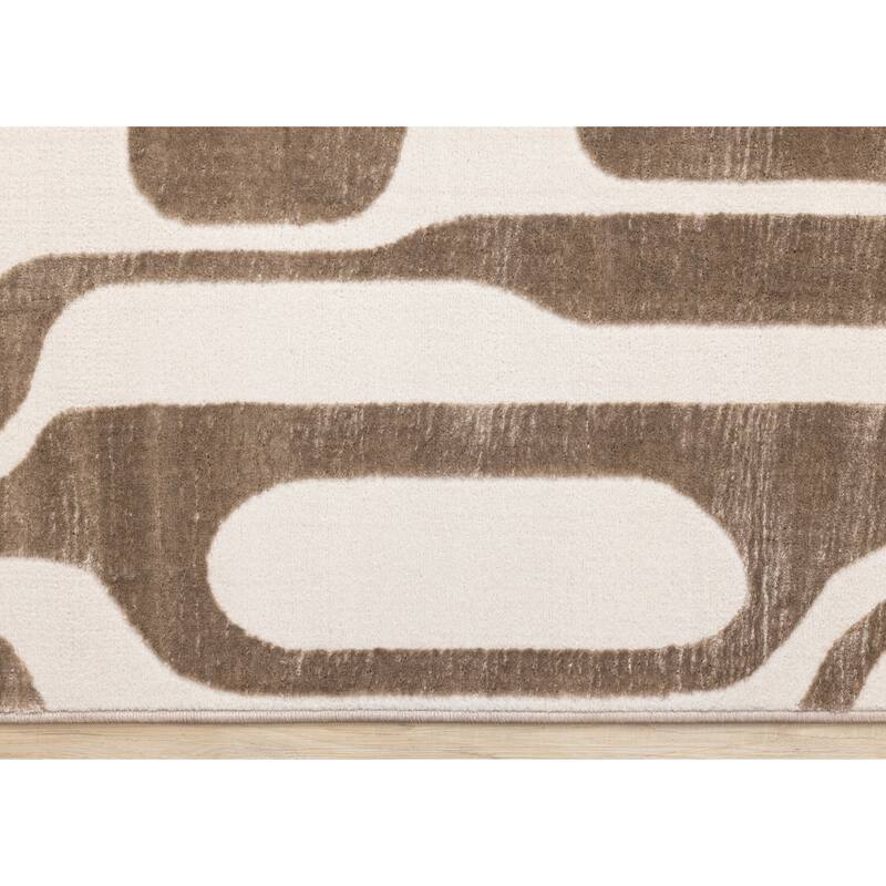 Leonardo Grey Modern Abstract Area Rug