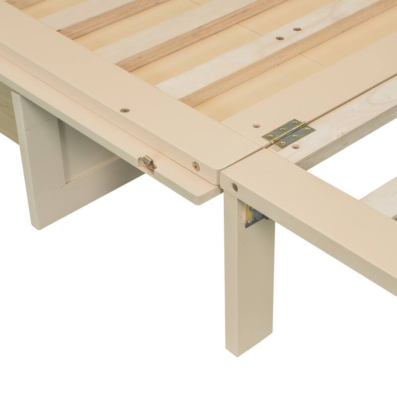 Folding Murphy Bed Wall Cube Cabinet Convertible Platform Bed with Large Drawers and USB Charging Port, Space-Saving Bed