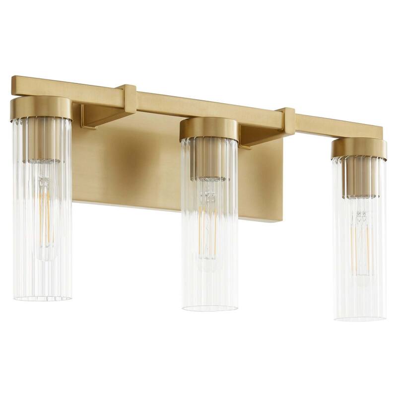 Quorum International 533-3 Kilbey 3 Light 19" Wide Vanity Light - Aged Brass