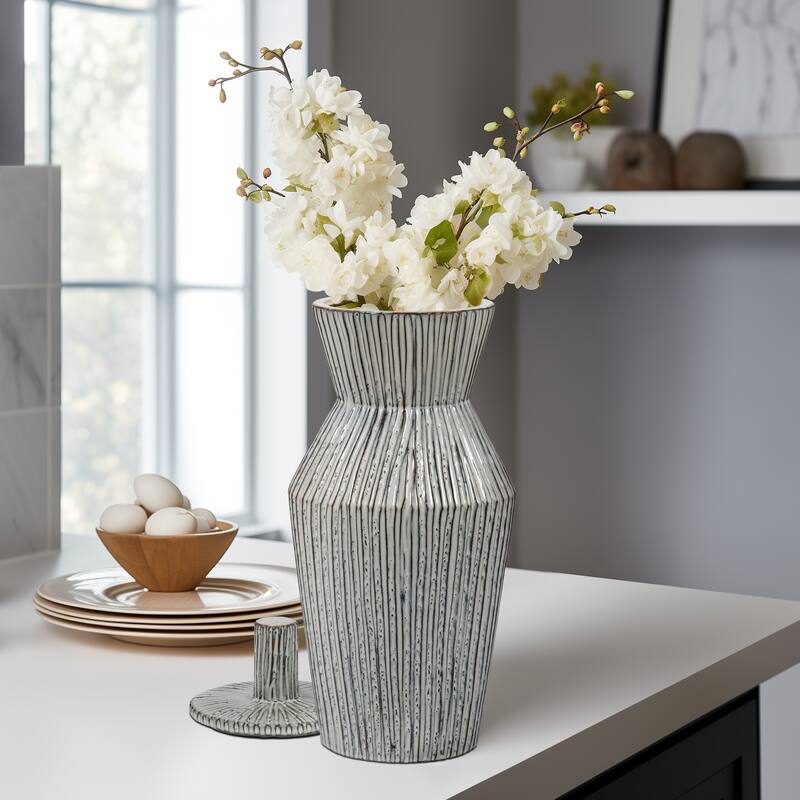 Sagebrook Home's Stoneware Vase Lidded Jar