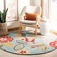 preview thumbnail 32 of 38, SAFAVIEH Handmade Blossom Vertie Modern Floral Wool Rug 6' Round - Blue/Multi - Round