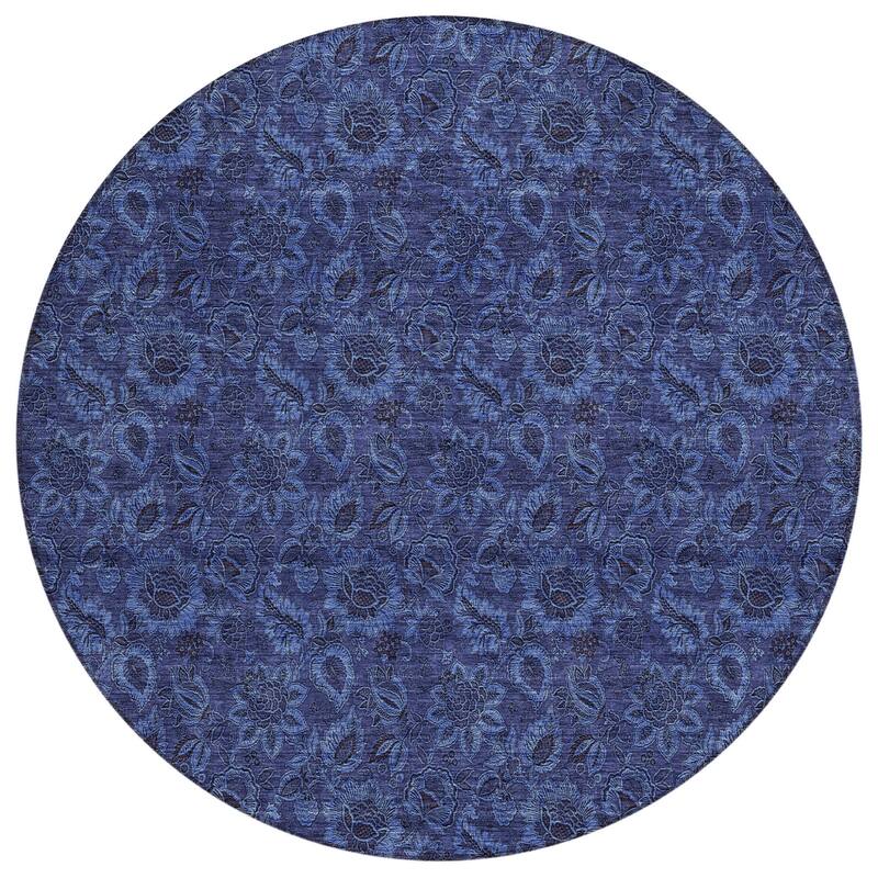 HomeRoots Floral Transitional Rectangle Outdoor Rug
