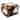 Faux Fur Pouf With Cow Hide Design